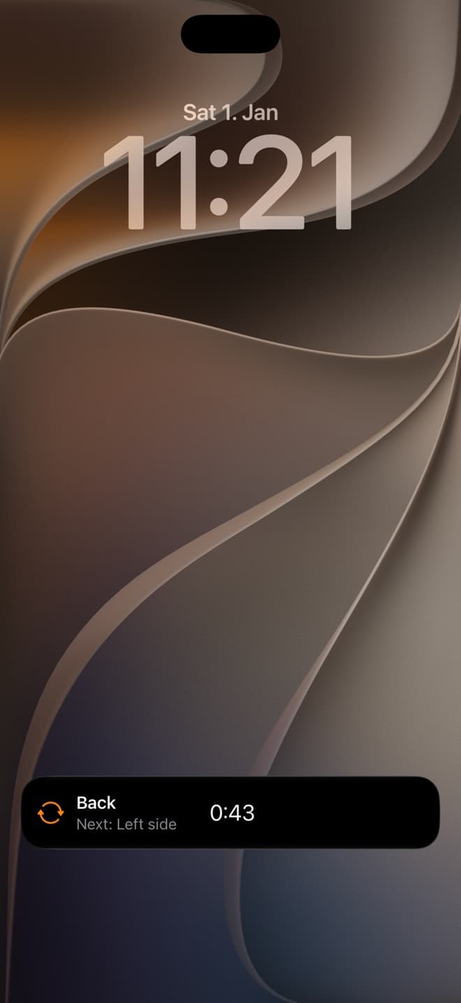 Shade screen: Your countdown on the Lock Screen