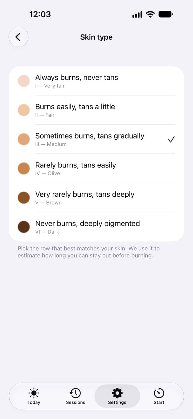 Shade screen: Made for your skin